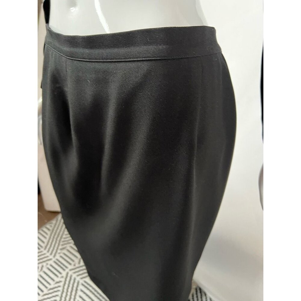 Pencil Skirt Womens Black Long Maxi Back Slit Button Solid 10 - Picture 5 of 12